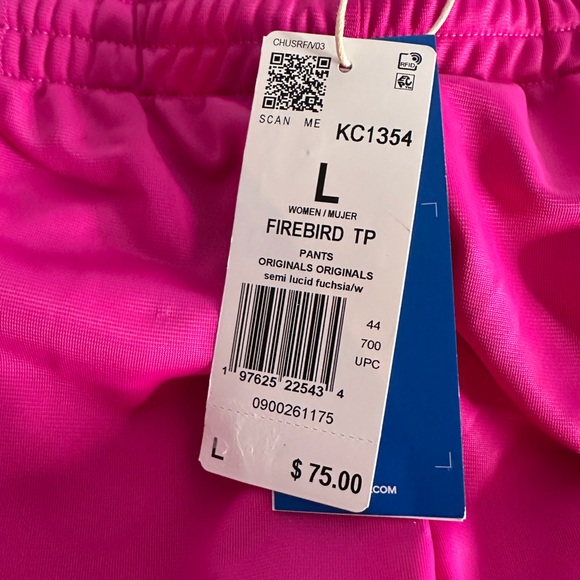 Adidas women’s  Pink Track Pants. Size Large. NWT - Picture 6 of 9